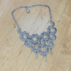 Vintage 1970s Sarah Coventry Charisma Bib Necklace, Fringe Statement Necklace