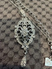 Vintage Cookie Lee Jeweled Pendant Nickel Free