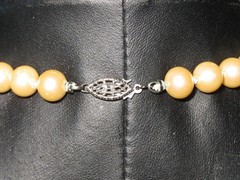 Vintage Knotted Pearl Single Strand 18” Necklace Sterling Silver Clasp
