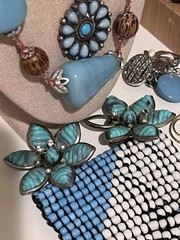 51 pc Vintage Costume Jewelry Lot Southwestern Faux Semi-Precious style Jewelry