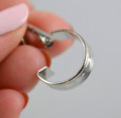 Vintage Silver Tone Clip On Hoop Earrings with Hearts .75″