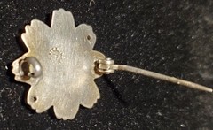 Antique Unger Brothers Sterling Art Nouveau Daisy Flower Brooch Pin