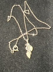 Vintage WM Wheeler 12K and 925 Sterling Pendant Necklace