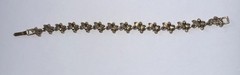 Hollycraft 1950’s Bracelet Multicolor Rhinestones Signed 7.5” Costume Jewelry