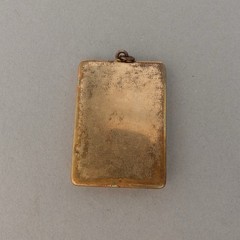 Vintage 20s Art Deco Marathon Rose Gold Tone Rectangular Locket Photo Pocket