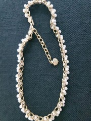 Vintage Richelieu Signed Faux Pearls Gold Choker Necklace 16-18″ ~ S7