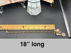 Gorgeous Vintage Sun, Sand, Sea & Sky Charms on Vtg Gold Plated Chain Necklace