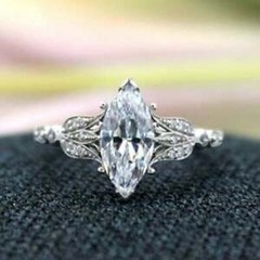 Art Deco 3.10 Ct White Diamond Vintage Engagement Ring 925 Sterling Silver