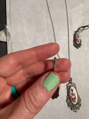Vintage Rostov Finift Jewelry Matching Set- Necklace and Earrings