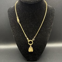 Vintage 12k Gold Filled Pocket Watch Chain FOB, Swivel Dog Clip, OMG Silky Chain