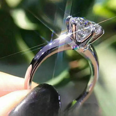 3 CT Round Cut Lab Created Diamond 14K White Gold Finish Wedding Solitaire Ring