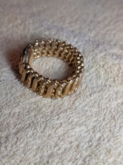 Antique D.F. Briggs CARMEN Sweetheart Expansion Bracelet Engraved Monogram