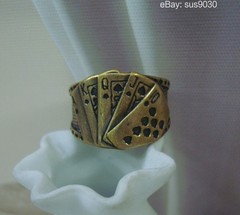 Solid Brass Magician Poker Ring US Size 11 (21MM)