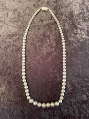 Heavy Vintage TAXCO 925 Sterling Silver BALL BEAD Necklace 74 grams