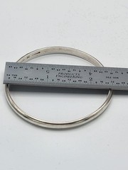 VTG James Craig Williamsburg IC HANDWROUGHT STERLING Silver Bangle Bracelet. 17g