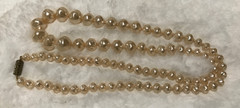 Vtg. 3 Faux High End Pearl Necklaces 1 Marked G Silver On Clasp (See All Photos)