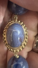 Signed Miriam Haskell Blue Bead Necklace Vintage