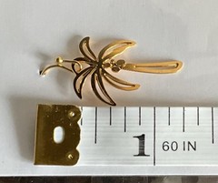 Vintage Liv-N-Aloha 18K Gold Dipped Brass Coconut Tree Earrings