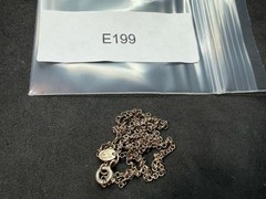 2.15g Vintage Sterling Silver 925 Round Link Chain Necklace 17 in M