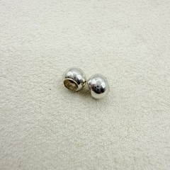 Vintage Sterling Silver 2 Ball Beads Spacer Charms Jewelry Accessories