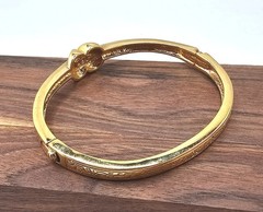 Vintage Camrose & Kross Jacqueline Kennedy Hinged Bangle Crystal Bracelet Med-Lg