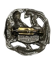 Vintage 1999 Cardinal BIRDS AND BLOOMS Limited Edition Scarf Pin Brooch Silver
