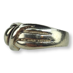 Sterling Silver 925 Swoop Signed Michael Anthony Heavy Chunky Ring Size 5.5