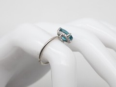 Designer $6000 5.50ct Natural Blue Zircon Diamond Platinum Ring RARE