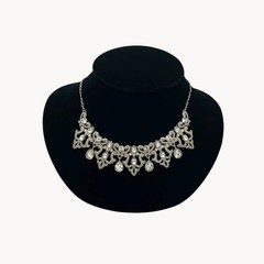 Gorgeous Vintage Trifari Crystal Tear-Drop Dangle Statement Necklace Excellent￼
