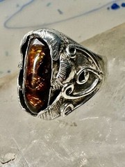 Navajo ring fire agate band size 5.50 sterling silver women
