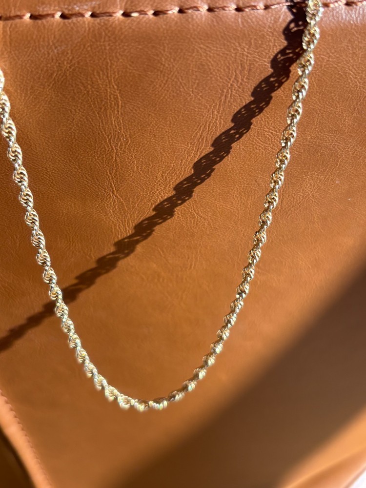 Vintage Krementz Gold Overlay Rope Chain Necklace 18” Classic Barrel Clasp