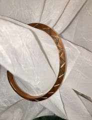 VTG. Marked SOLID COPPER Etched Cuff Bracelet 6 1/4″ Southwestern 15 grams