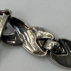 Vintage 7.5” Sterling Silver W/ Marcasite Bracelet Signed TK 925 Weighs 0.519oz