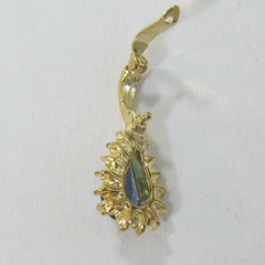 Vintage Roman Blue Crystal Pendant Enhancer 1 in