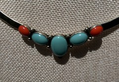 Vintage Southwestern-style Silver TonedTorque Collar Necklace