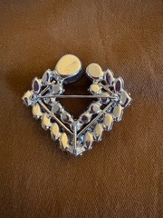 EISENBERG Clear Rhinestones Brooch Pin CIRCA 1945 – 1958 Vintage