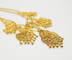 Stunning 24k gold plated chandellier necklace by Larisa Barrera