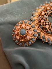 Vintage Sarah Coventry “Aquarius” (1970) Brooch & Earrings Set See Description