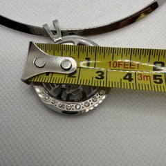 Vintage Fridasteel 316L Stainless Steel Statement Choker Crystal Necklace