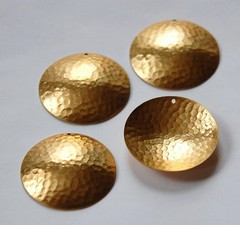 Hammered Dapped Domed Circle Pendant 35mm (4)