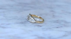 Vintage Style Art Deco Ring Lab Created Diamond Headband In 925 Silver Ring