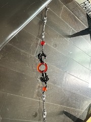 Superb Antique Art Nouveau German Sterling Silver Carnelian Bracelet