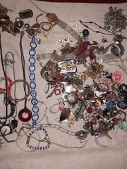 Vintage jewelry lot. Modern earrings necklaces bracelets Mix