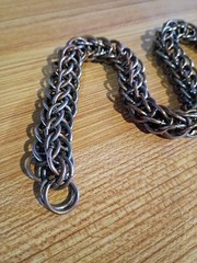 Byzantine chainmail silver tone vintage thick 17 inches. Cosplay, Medieval chain