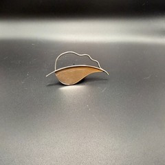 925 Sterling Frances Holmes Booth by fhb Brooch Pin Modernist Leaf 22g – RARE