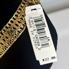 NWT Vintage 1960’s Monet Gold Plated Necklace Signed Original Vintage Price Tag