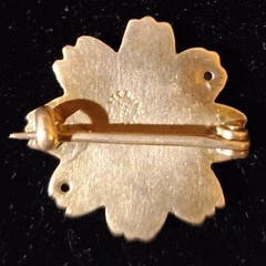 Antique Unger Brothers Sterling Art Nouveau Daisy Flower Brooch Pin
