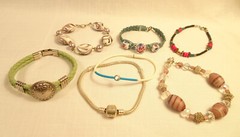 Unique Bracelets Lot of 8 Vintage Mixed Materials