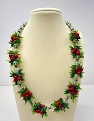 Vintage 1950’s Venetian Murano Glass Multi Color FRUIT SALAD Cluster Necklace