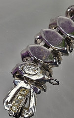 Vintage Weiss Smoky Crystal Rhinstone “Black Diamond” Bracelet & Earrings Set